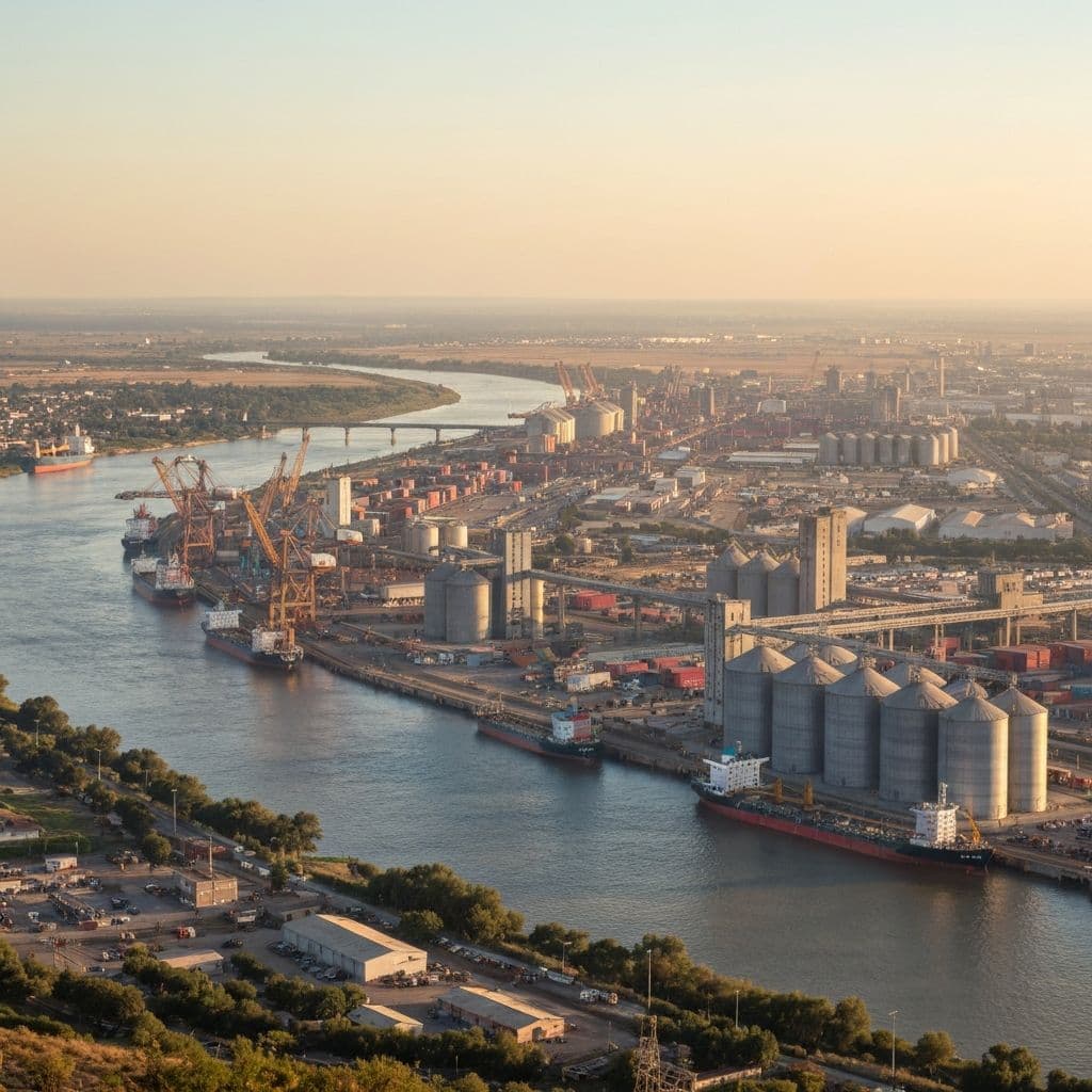 Zona industrial de Rosario y San Lorenzo